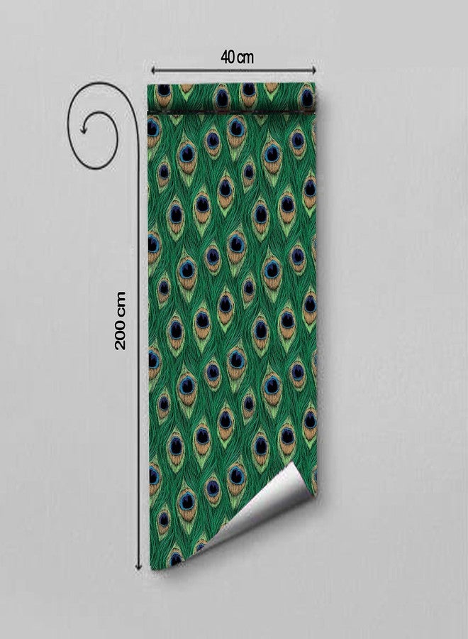 WallDaddy Pack Of 2 Wallpapers | | Wallpaper For Wall Sticker For Kitchen Wallpaper For Drawing Room And | Wallpaper For Bedroom Self Adhesive Green Wallpapers (Morepankh) - Image 2